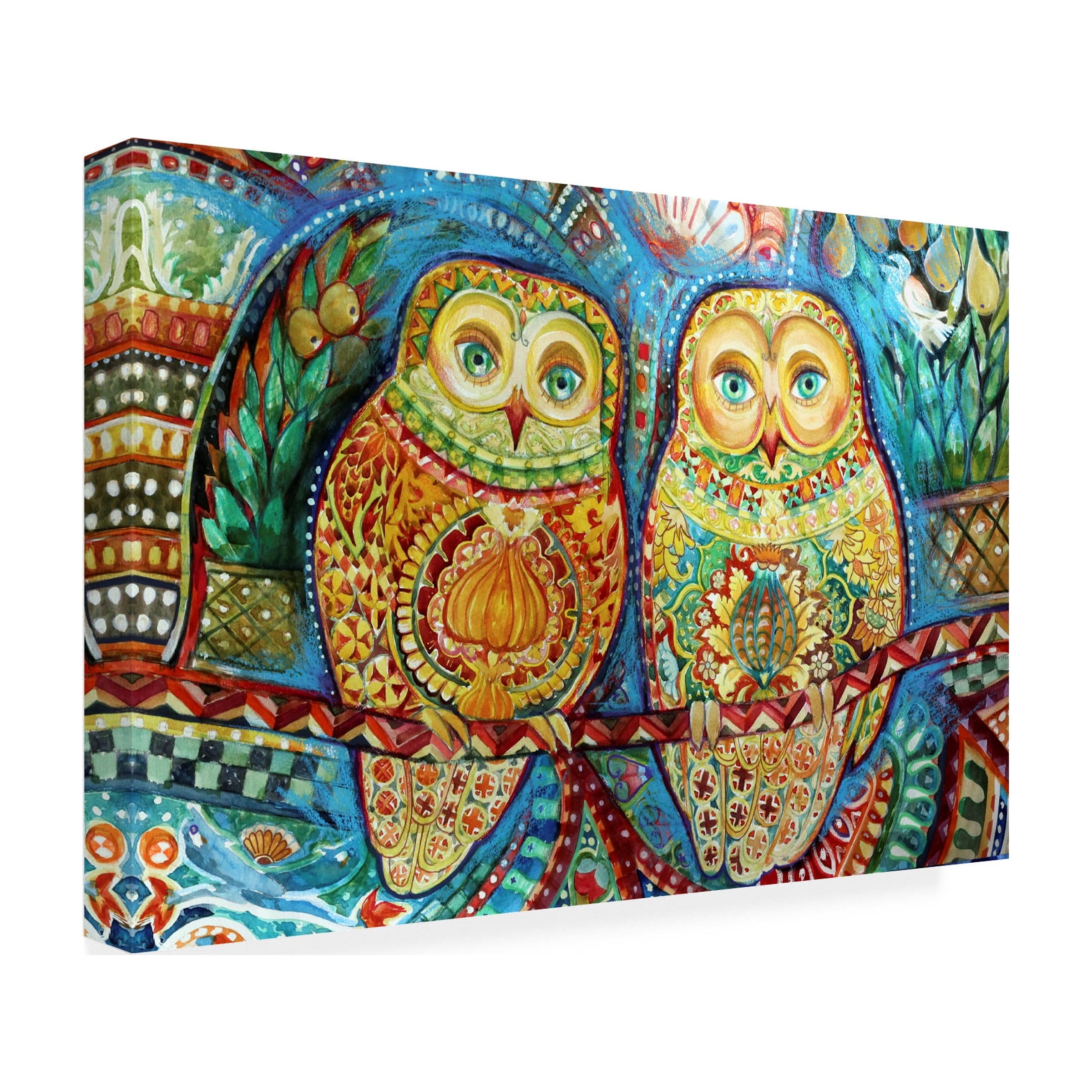 Trademark Fine Art 'Byzantine Owls' Canvas Art by Oxana Ziaka
