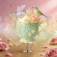 thumbnail image 1 of Acrylic Tea Cup Rocking Ornament with Roses | Romantic Desktop Decoration & Gift for Lovers | Valentine's Day, Anniversary, Birthday | 15cm Desktop Decor, 1 of 6