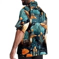 thumbnail image 3 of Platypus Men's Short Sleeve Poplin Shirts, Casual Printed Button Down Tops for Summer Beach, Unisex with Spread Collar, 3 of 6
