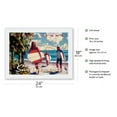 thumbnail image 2 of Visit Sunny San Clemente California - Young Surfers on the Beach - Vintage Travel Poster by Wade Koniakowsky - Japanese Unryu Rice Paper Art Print (Unframed) 18 x 24 in, 2 of 4