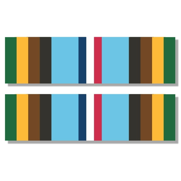 3.8 Inch Army Armed Forces Expeditionary Medal Ribbon Vinyl Transfer Decal