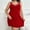 Red, variant on Fazvaoo Nightgowns for Women Chemises V-Neck Short Nightdress Fashion Lace Plain Sleepwear(Red,Size XL-4XL)