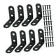 thumbnail image 5 of 8x soportes angulares de acero inoxidable, soporte de junta negro, soporte de esquina, soporte de estante de Metal resistente para muebles de madera, 5 of 9