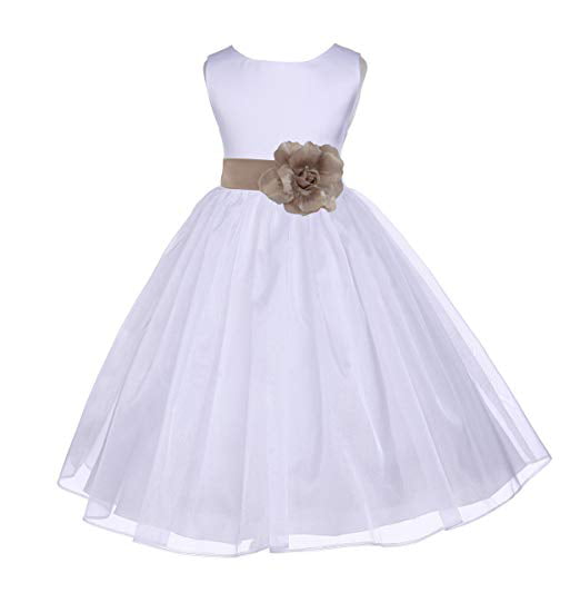 Lace Tulle Flower Girl Dress Wedding Easter Junior Bridesmaid Baptism Baby 0-24M