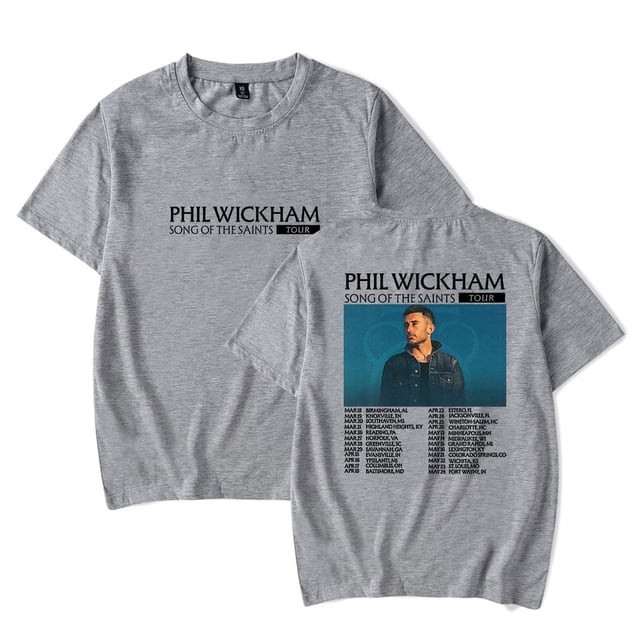 Phil Wickham Song Of The Saints Tour 2026 camiseta mujeres hombres Casual cuello redondo manga corta Camiseta de moda