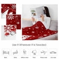 thumbnail image 4 of Christmas Tree Red Throw Flannel Blanket 60x80In Winter Pine Tree Xmas Balls Snowflakes Star Super Soft Cozy Bed Blanket, Lightweight Plush Fuzzy Bed Throw for Bedroom Sofa Couch Living Room, 4 of 4