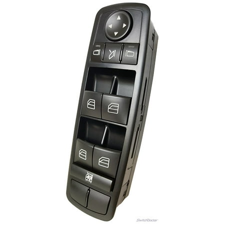 2009 Jenson Button (Mercedes-Benz ML350 Master Power Window Switch 2006-2011 (Folding mirrors) (2006 2007 2008 2009 2010 2011) (electric control panel lock button auto driver passenger)