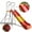 Red, variant on Mersco Kids Plastic Slide with Ladder,Indoor Outdoor Playground Freestanding Playset Slide,Backyard Playset Trampoline Swing Slide for Boys and Girls Birthday,Children's Day gifts