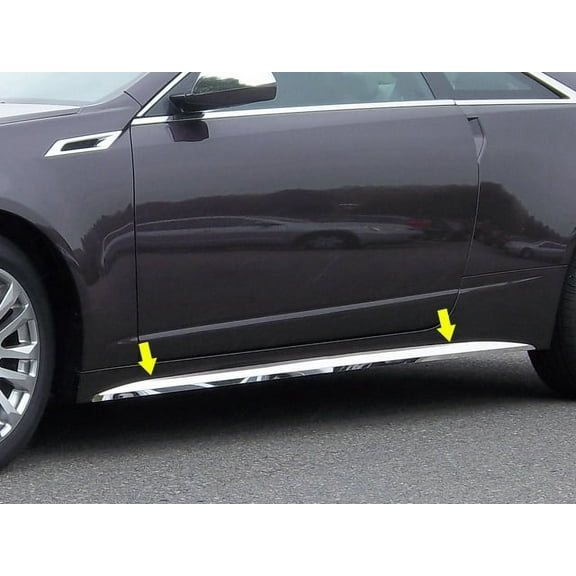Stainless Rocker Panel Trim 4Pc Fits 2011-2014 Cadillac CTS Coupe TH50254 QAA