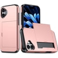 thumbnail image 1 of KOMI for iPhone 16 Case Wallet with Card Holder, iPhone 16 Phone Case for Women Men, Military Grade Shockproof Slim Protective Bumper Cover Rose Gold, 1 of 5