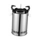 thumbnail image 2 of Horno de camping con soporte de acero inoxidable, compacto, para cocinar, quemador de leña 19cmx33cm, 2 of 9