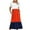 Navy, variant on Uaswgudfs 2025 Women's Summer Casual Short Sleeve Midi Dress - Round Neck with Tiered Ruffle Hem & Utility Pockets Blue L