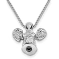 thumbnail image 4 of Diamond2Deal 925 Sterling Silver Rhodium-plated Angel Ash Holder Necklace for Women 18", 4 of 6