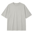 thumbnail image 6 of Agkizg Men Crew Neck T Shirts, Short Sleeve Solid Loose Drop Shoulder Casual Tops Soft Basic Tees for Daily Outdoor Summer Everyday Wear, 6 of 6
