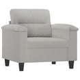 thumbnail image 4 of Bowery Hill Contemporary Single Sofa Chair in Light Grey Microfiber, 4 of 14