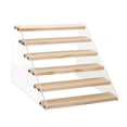thumbnail image 1 of kusrkot Acrylic Wooden Display Rack Perfume Makeup Dolls Model Toys Ladder Riser Stand 6 Layers, 1 of 5
