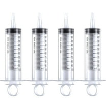 Somnr 4 pack Large Plastic Syringe for Scientific Labs and Dispensing Multiple Uses Measuring Syringe Tools (100 ml)