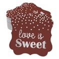 thumbnail image 1 of Inkdotpot Pack Of 100 Real Silver Foil Bracket Shape Paper Tags Love Is Sweet Wedding Favor Hang Tags, 1 of 1