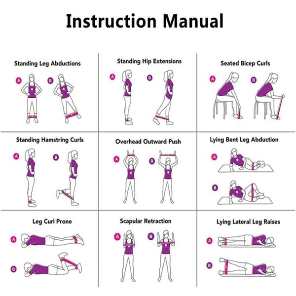 Elastic exercise bands for legs hot sale