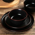 thumbnail image 5 of RichMount Mercury Stoneware Dinnerware Set, 12-Piece, Matte Black, 5 of 8