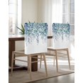 thumbnail image 5 of nqOlkjepod Teal Blue Eucalyptus Leaves Chair Covers Set of 6, Decorative Chair Back Cover, Spring Floral Summer Botanical Dining Room Chair Slipcovers Removable Chair Protectors Covers for Party, 5 of 7