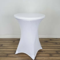 Efavormart White Wholesale Stretchy Spandex Tablecover For Cocktail Table Wedding Party Bar Restaurant Tablecloth