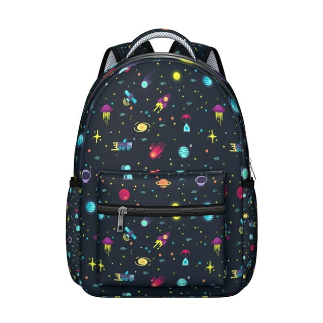 Sac à Dos Étudiants Galaxie Cosmique Design Céleste Nébuleuse de l'Espace pour Amateurs de Science-Fiction, Sangle Durable et Réglable