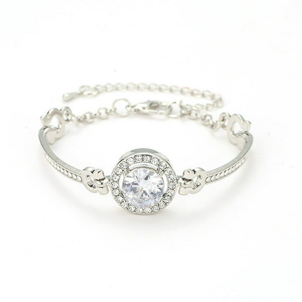 Pulsera para mujer, regalos para mujer, pulsera de cristal para mujer, brazalete para San Valentín, boda, joyería nupcial, pulsera para mujer.