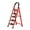 Five Steps Red, variant on 4 Step Folding Ladder with Handle, 500 Lbs Load Capacity, Heavy Duty Lightweight Step Stool, Portable Foldable Ladder for Home, RV, Office & Outdoor Use