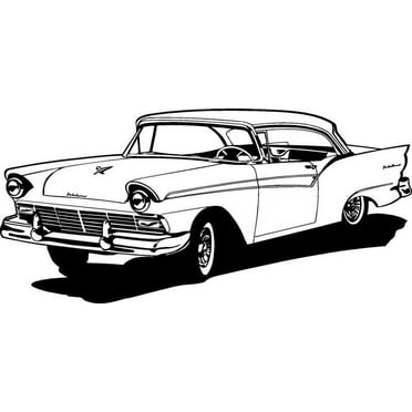 StickerChef 57 Ford Car Wall Decals Stickers Man Cave Boys Room Décor