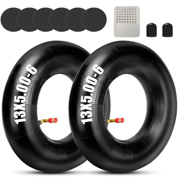 13x5.00-6 Inner Tube Replacement Suitable for Razor Dirt Quad (Versions 1-18) SK100 Go Kart Wagons Lawn Mowers Yard Tractor Hand Trucks ATVs Heavy Duty 5.00-6 Tire Tube with TR87 Bent Valve Stem