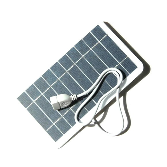 Amdohai 2W 5V Small Solar Panel with USB DIY Monocrystalline Silicon Solar Cell Waterproof Camping Portable Power Solar Panel for Power Bank Mobile Phone