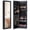 Black, variant on edx Full-Length Mirror Jewelry Cabinet with 6 LED Lights, Wall Door Mounted Jewelry Armoire Organizer with Makeup Storage