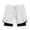 a-White14631, variant on FINALGANG Mens Solid Color Two In One Athletic Shorts With Compression Liner Elastic Waist Drawstring Quick Dry Shorts For Gym Running Training Trendy Shorts