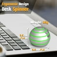 thumbnail image 3 of Kinetic Spinning Desk Toy Glow in The Dark for Kids Adults, Metal Full Body Optical Illusion Fidget Spinner Ball, Luminous Fingertip Gyro Gift for Office Stress Relief, 3 of 7