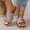 Gray, variant on USSUMA Womens Slippers Women's Fashion Casual Fish Mouth Spring and Summer New Color Matching Breathable Flat Sandals Quick-On Patio Sandals up to 30% off