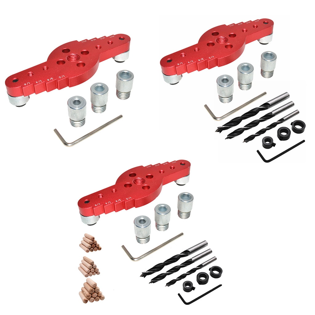 2-in-1 Center Punch Locator Dowel Jig Pocket Hole Center Scriber Line Aluminum Alloy 6-10mm Guide Woodworking Tools