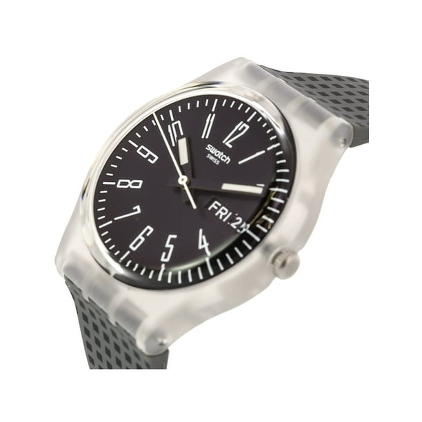 Swatch Efficient GE712 Clear Silicone Swiss Quartz Fashion Watch Walmart
