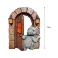 thumbnail image 1 of Escultura De Dinosaurio Escultura De Dinosaurio Dinosaurio Escalada Ventanas Escultura Jardín Dragón Apertura Puerta Estatua (B), 1 of 4