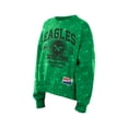 thumbnail image 3 of Women's New Era  Kelly Green Philadelphia Eagles Throwback Oversized Boxy Sweatshirt, 3 of 4