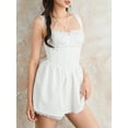 thumbnail image 6 of Biezeib Women's Tank Mini Dress Slim Square Neck Sleeveless Backless 3D Bow Ruched Ruffle Corset Dress for Cocktail Club Party, 6 of 6