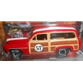 thumbnail image 3 of Johnny Lightning 1:64 Street Freaks Ver A 1950 Mercury Woody Wagon Red W Stripes, 3 of 4