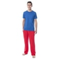 thumbnail image 4 of Intimo Men's 2 Piece Pajama Set Cotton/Poly Blend Jersey Knit Lounge Pants With Soft T-Shirt Top, 4 of 4
