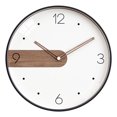 thumbnail image 1 of Reloj de pared decorativo de cuarzo silencioso de 12 pulgadas, digital, de plástico, sin tictac Media tira, 1 of 7