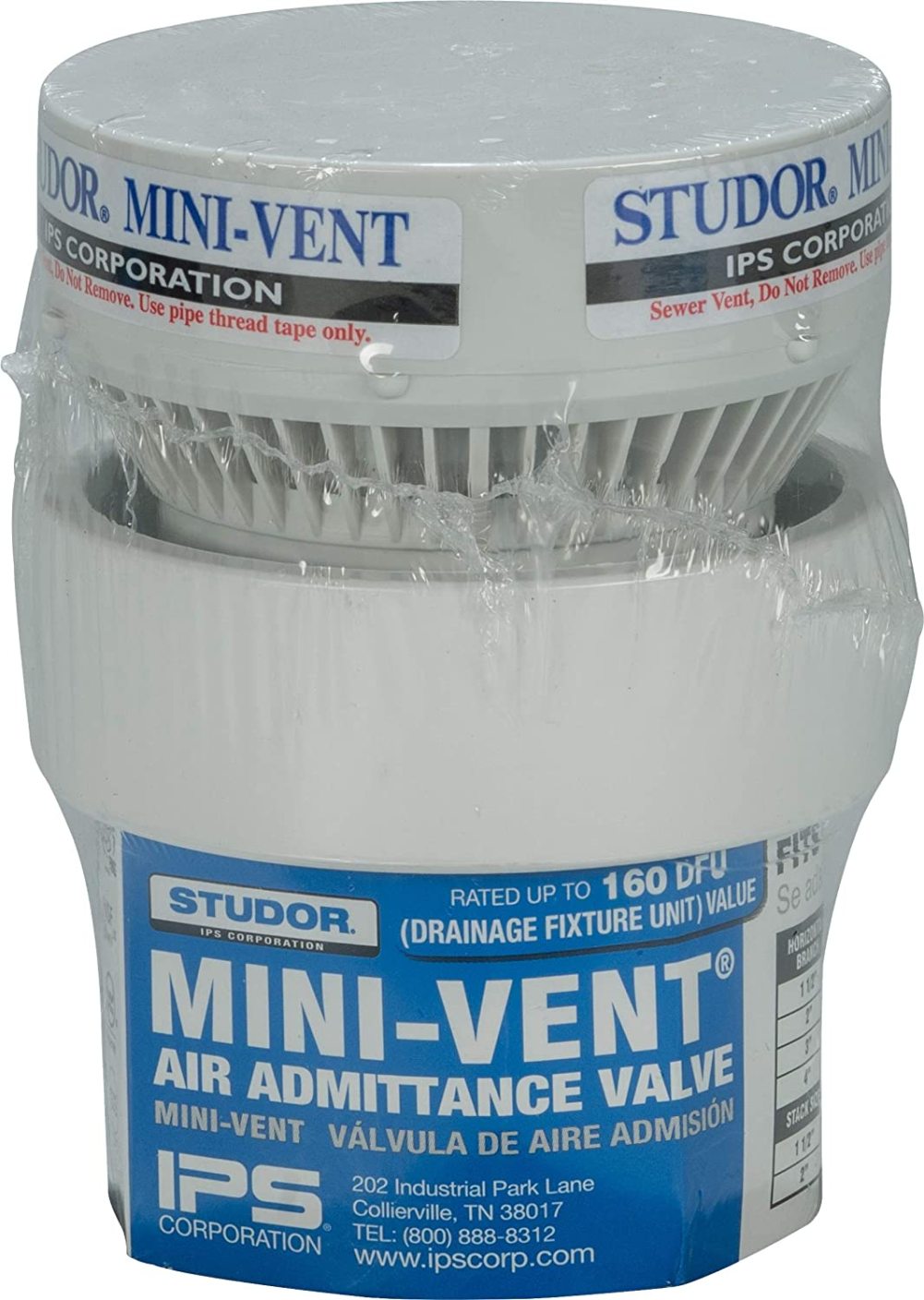 Buy Studor 20341 MiniVent Air Admittance Valve with PVC Adapter, 11/2