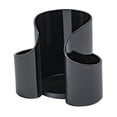thumbnail image 2 of Dispensador de hisopos para guardar palillos de dientes e hilo dental, superficie lisa, algodón de maquillaje negro, 2 of 9