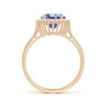 thumbnail image 2 of ANGARA Natural Classic Oval 2.9 ct Tanzanite Floral Halo Ring in 14K Rose Gold for Women (Size-10x8mm) | December Birthstone, Birthday, Anniversary, Jewelry Gift for Women | Natural Tanzanite Ring, 2 of 8