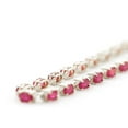 thumbnail image 3 of Galaxy Gold 14k Solid White Gold Tennis Bracelet 8 ct (CTW) Red Ruby -3556W (7), 3 of 4