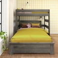 thumbnail image 2 of Farmhouse Twin Over Panel Queen L-Shaped Bunk Bed, Driftwood, 2 of 8
