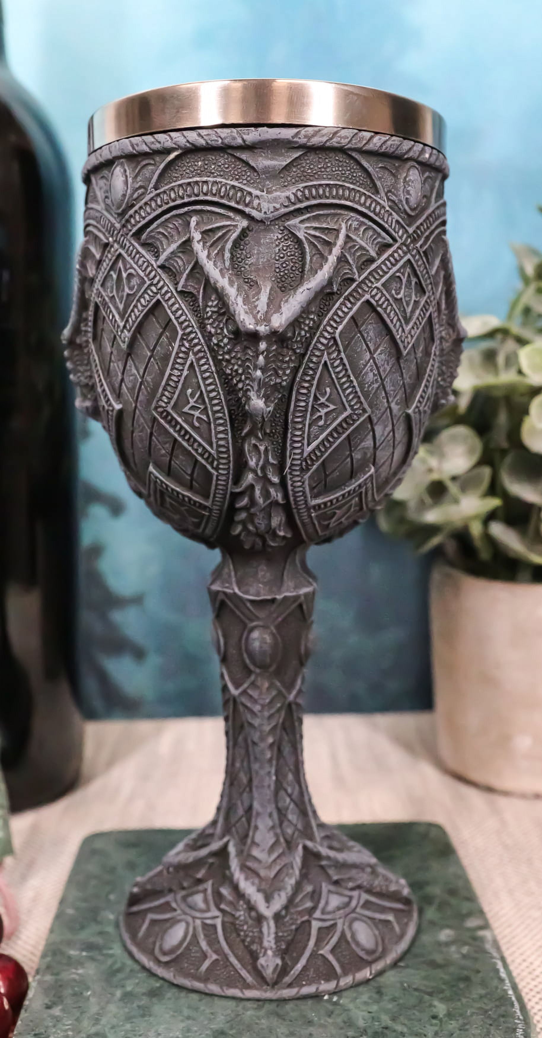 Atlantic Collectibles Celtic Night & Day Twin Dragon Guarding Orb 7"H - View #7